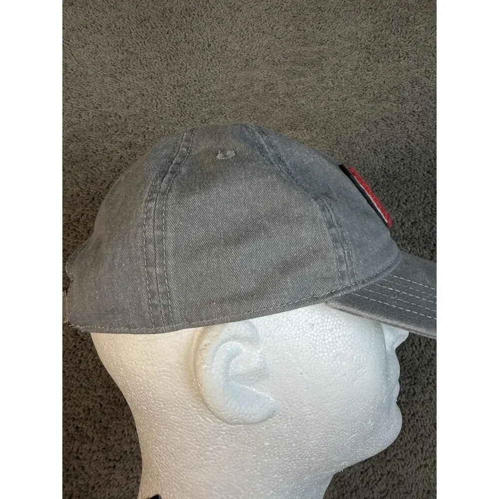 Home Free Hat Cap Strap Back Mens One Size Gray Chenille OH College Patch
